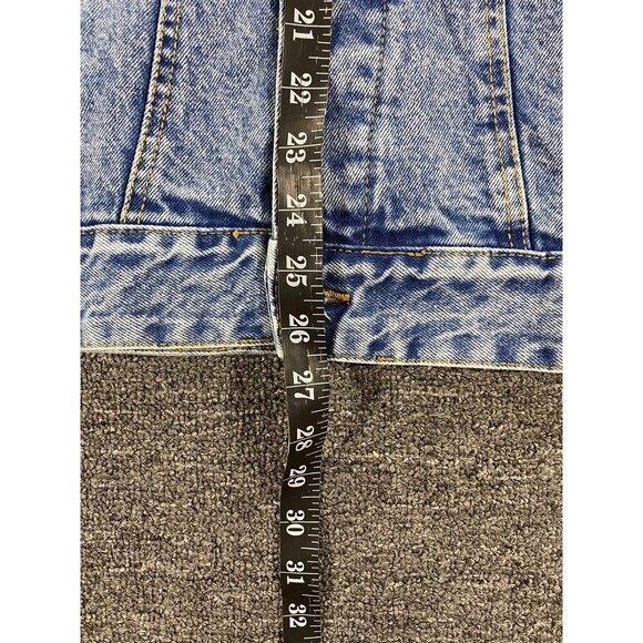 Members Only SpongeBob Jacket Blue Denim Jean Trucker Bomber Coat Mens Sz Medium - Picture 6 of 12